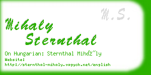 mihaly sternthal business card